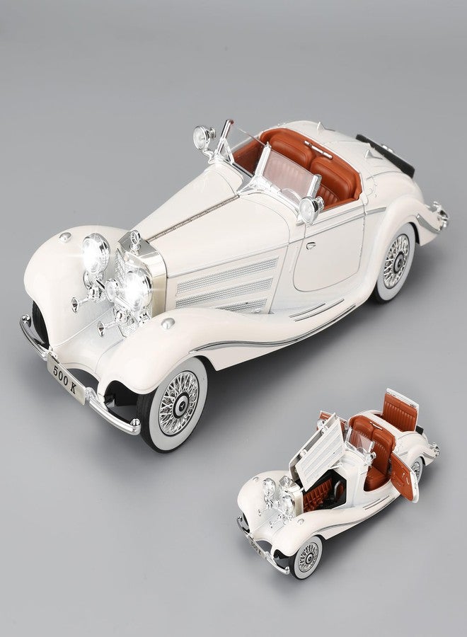 BDTCTK Compatible for 1:24 Scale 500K Toy Car Model, Diecast Collectible Pull Back Model Car with Sound and Light, Retro Classic Car Toy Gift Vehicles for Adults Kids Boys Girls - Image 1